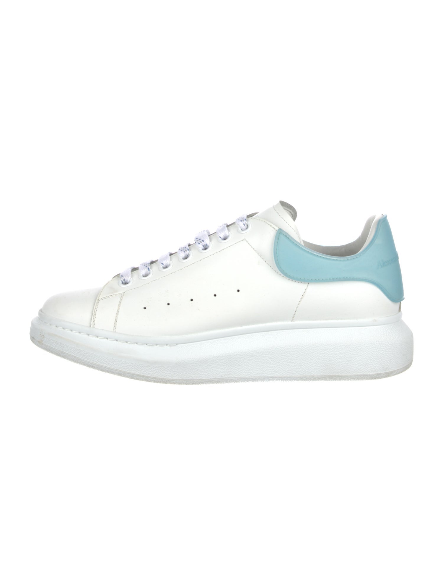 Alexander McQueen Leather Colorblock Pattern Chunky Sneakers