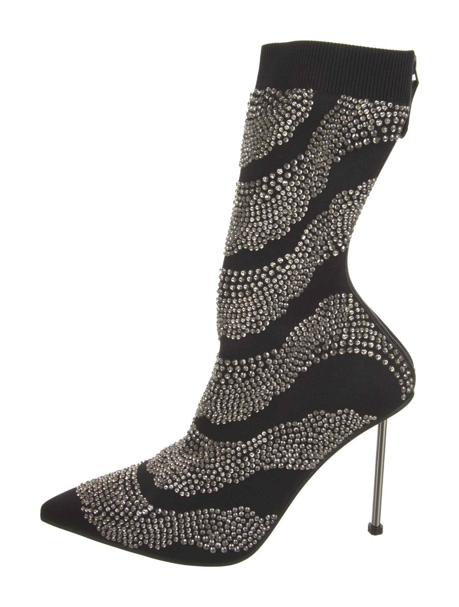 Alexander McQueen Leather Animal Print Sock Boots