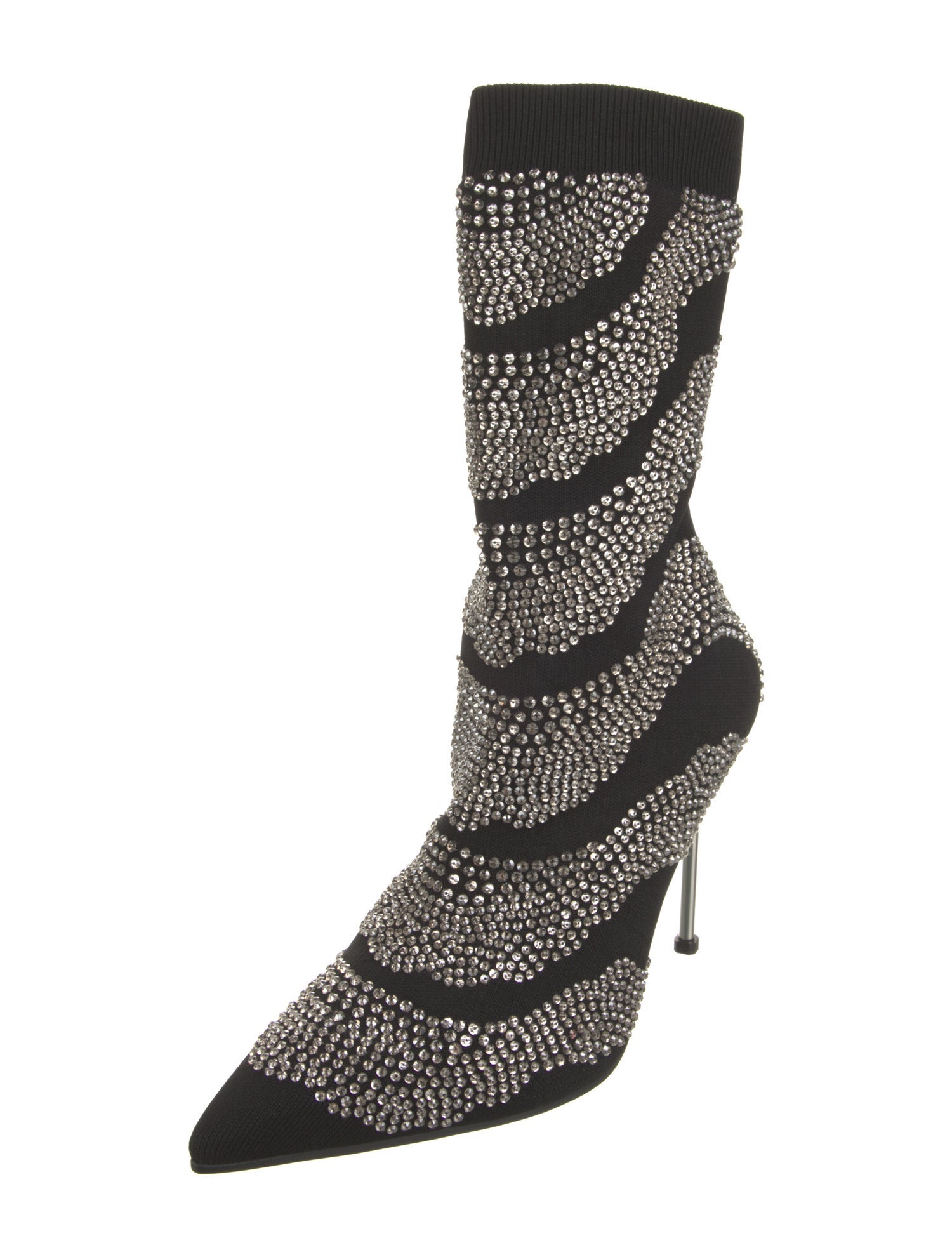Alexander McQueen Leather Animal Print Sock Boots