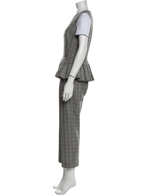 Alexander McQueen Wool Plaid Print Pant Set