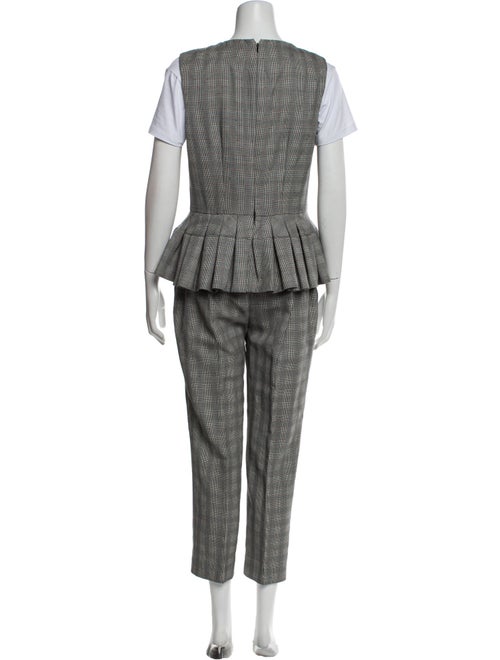 Alexander McQueen Wool Plaid Print Pant Set