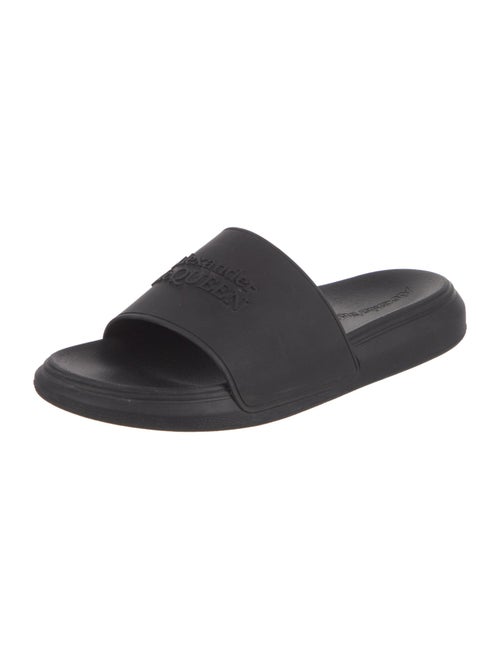 Alexander McQueen Signature Logo Rubber Slides