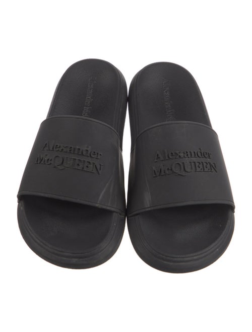 Alexander McQueen Signature Logo Rubber Slides