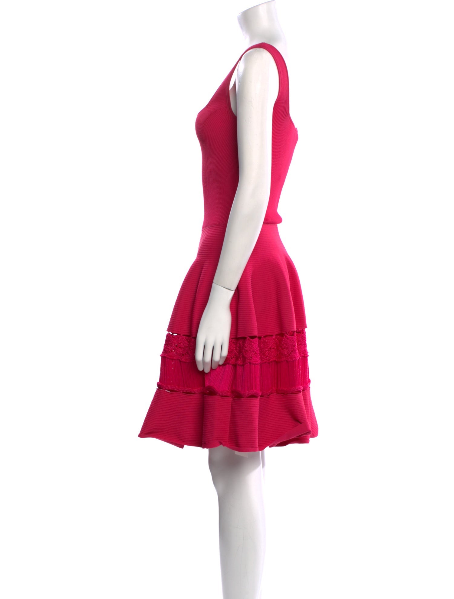 Alexander McQueen Square Neckline Knee-Length Dress