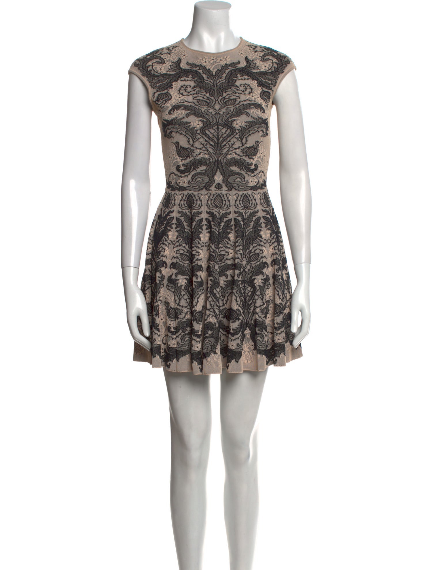 Alexander McQueen Lace Pattern Mini Dress