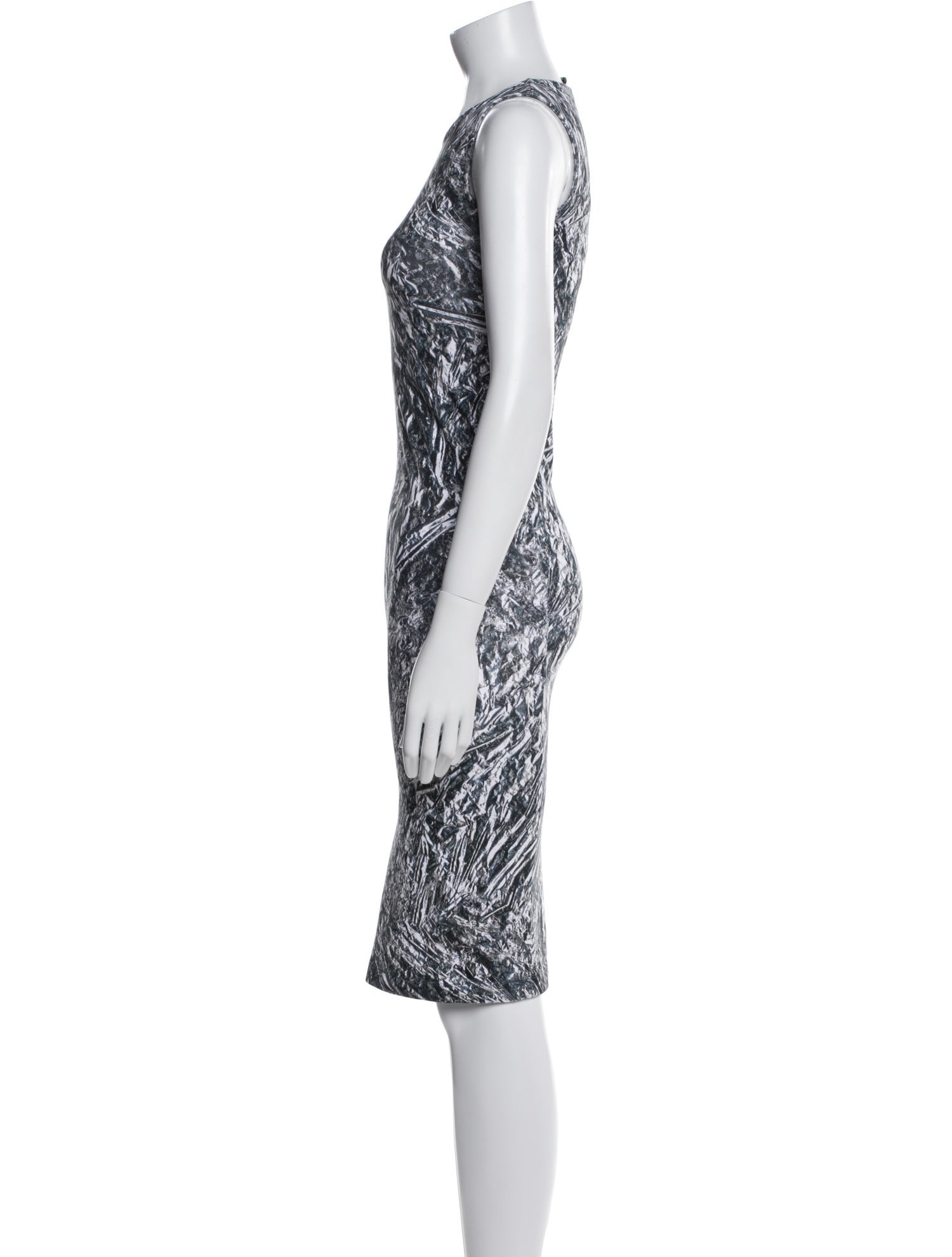 McQ Alexander McQueen Printed Midi Length Dress
