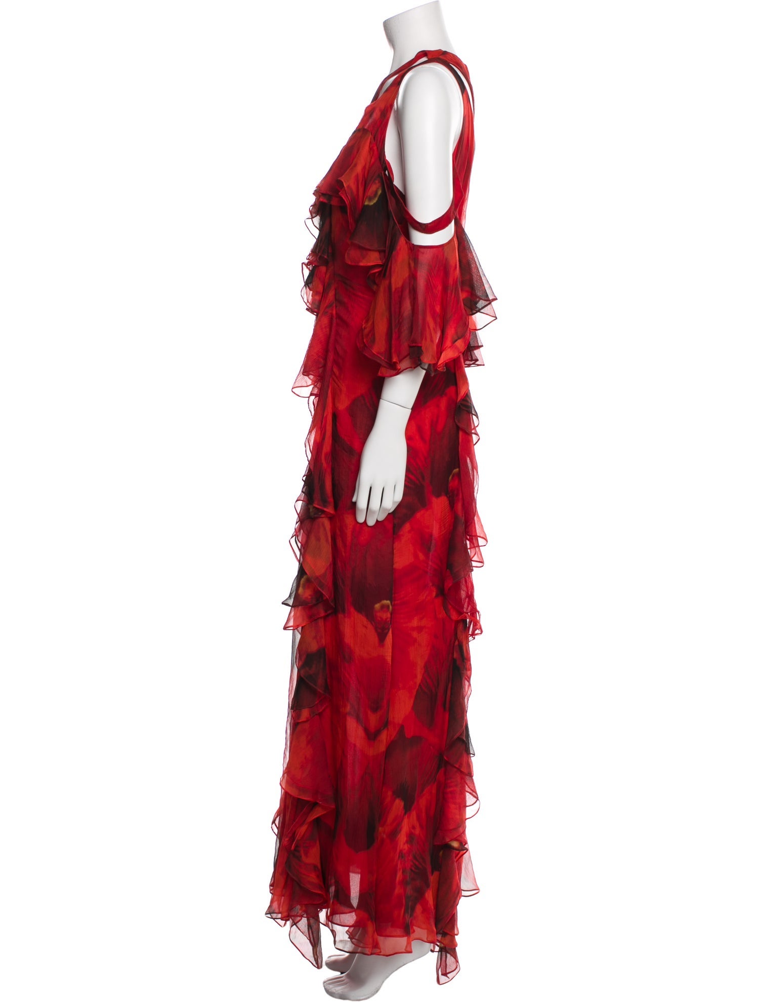 Alexander McQueen Silk Long Dress