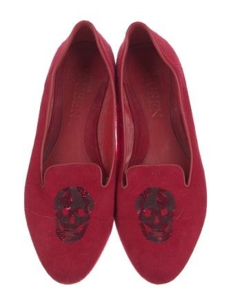 Alexander McQueen Skull Suede Loafers