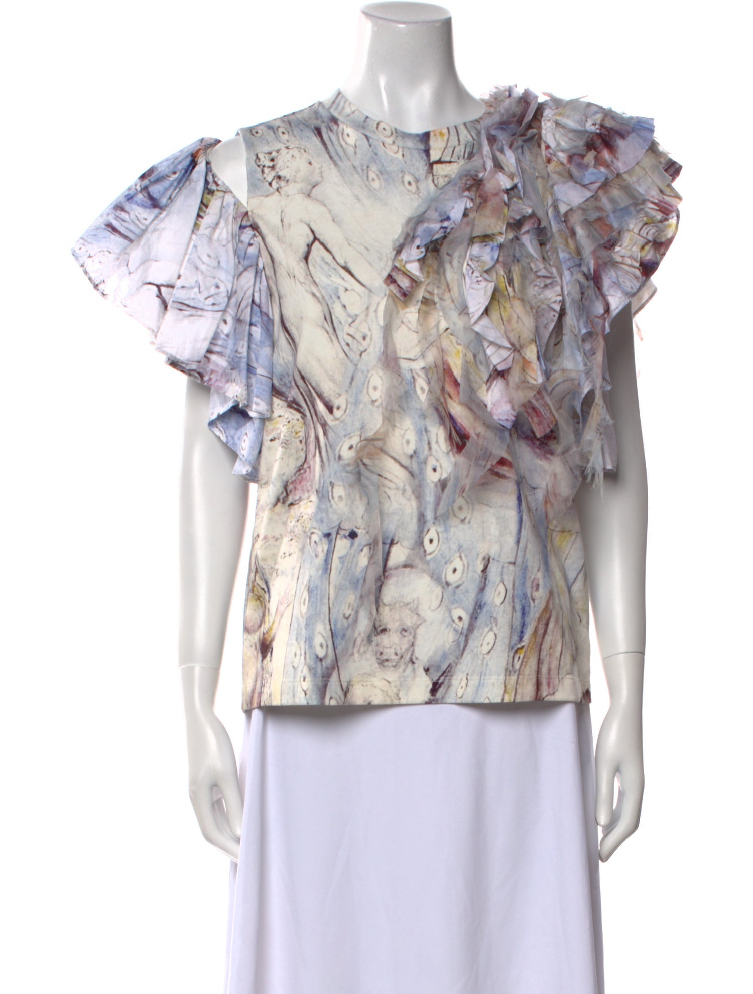 Alexander McQueen 2021 Printed Blouse w/ Tags