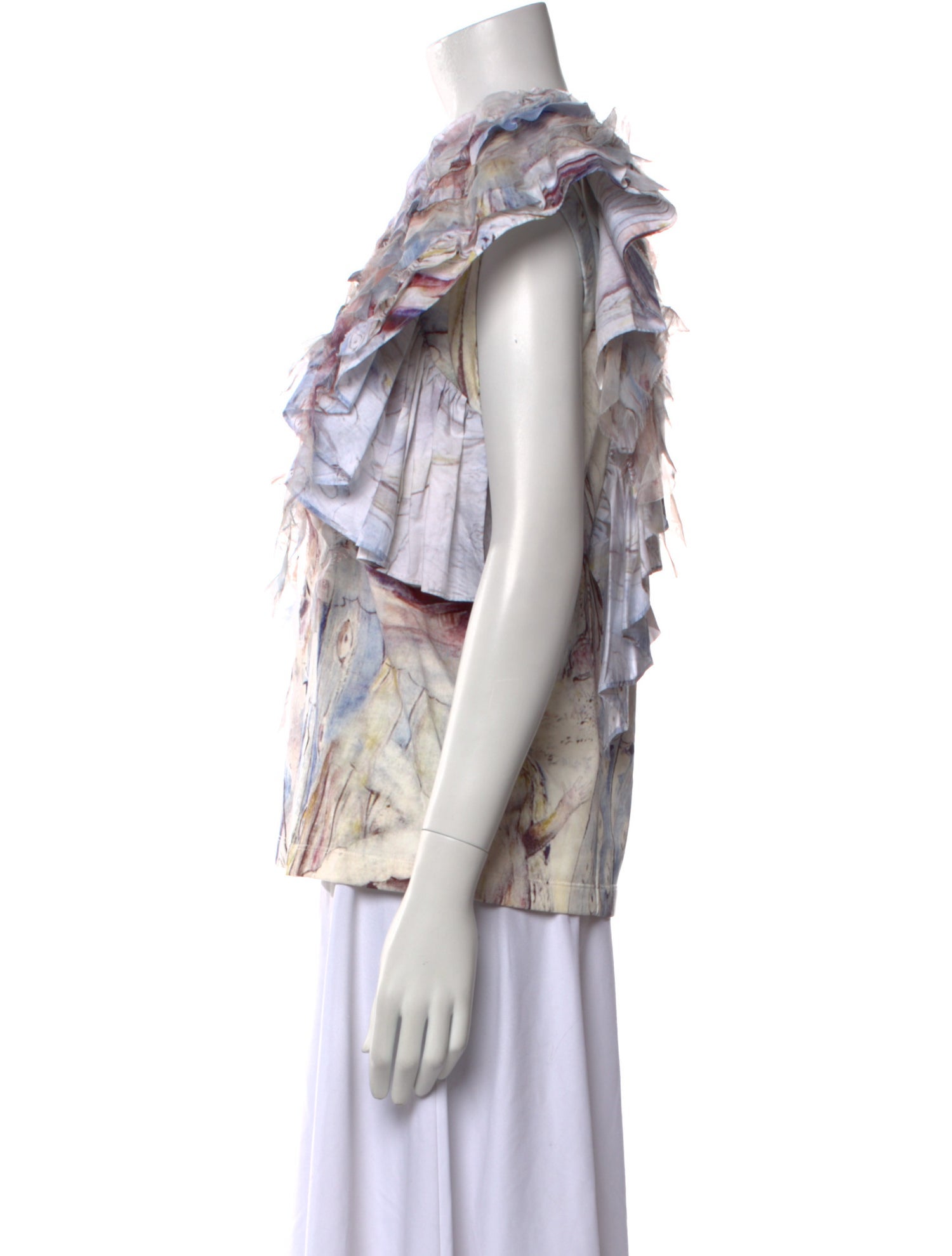 Alexander McQueen 2021 Printed Blouse w/ Tags