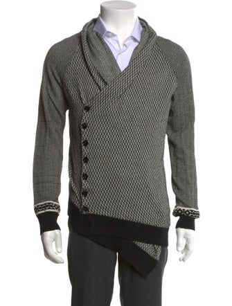 Alexander McQueen Printed V-Neck Cardigan