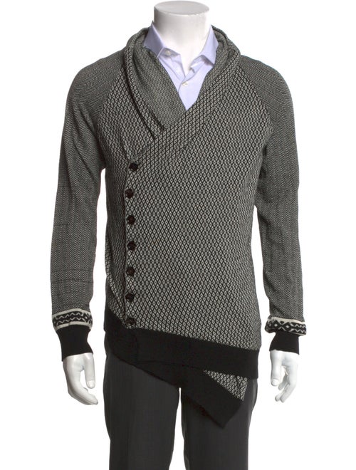 Alexander McQueen Printed V-Neck Cardigan