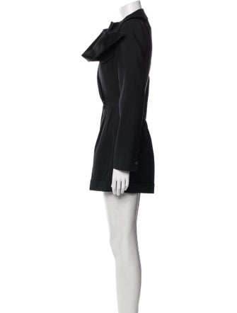 Alexander McQueen Wool V-Neck Romper