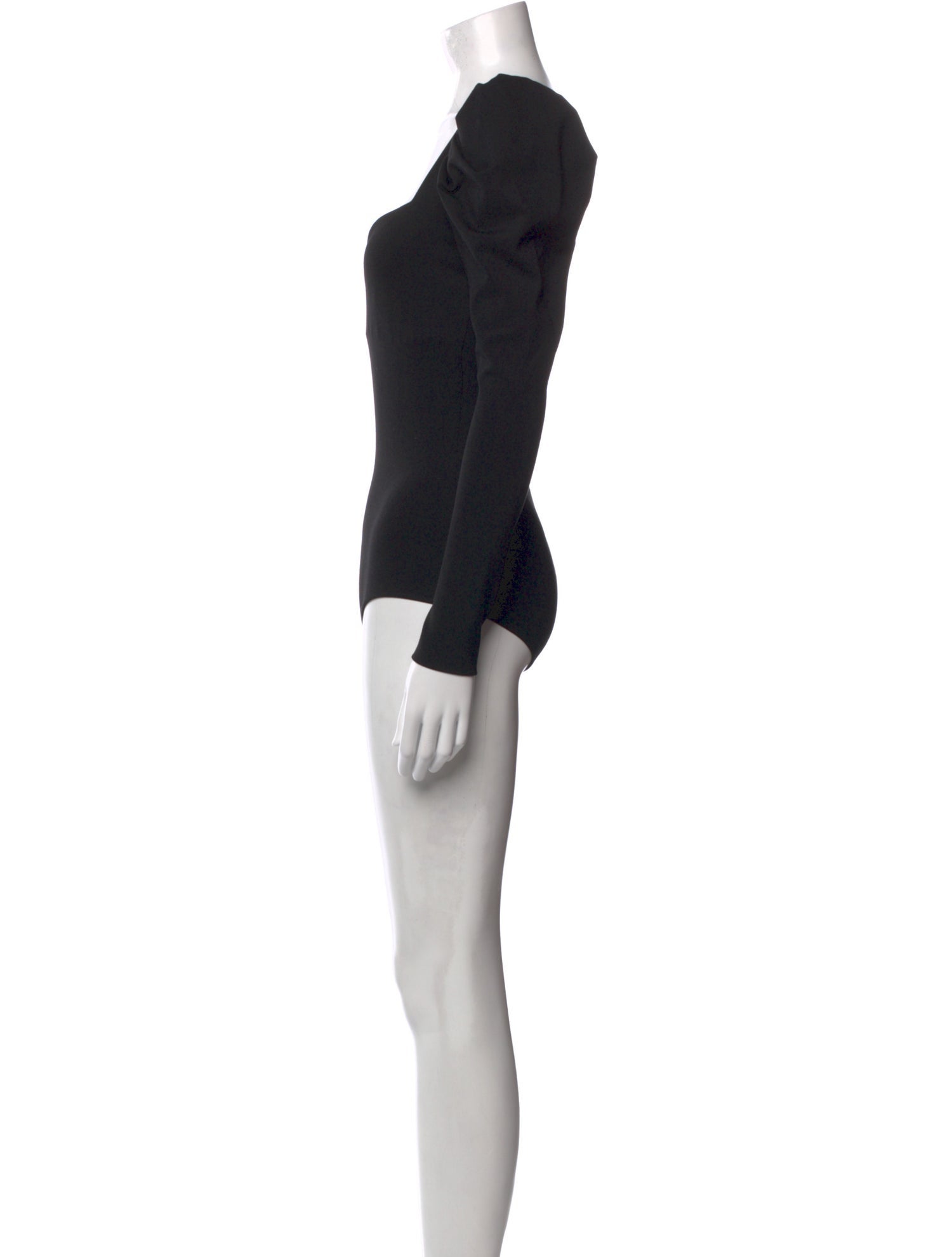 Alexander McQueen Square Neckline Long Sleeve Bodysuit