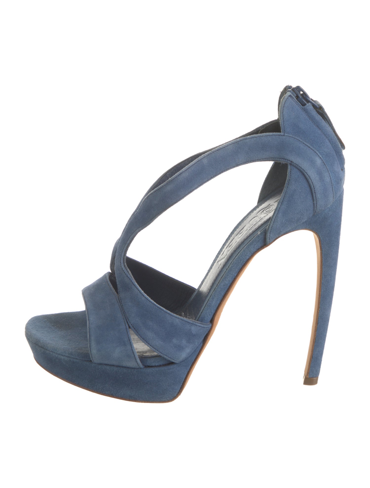 Alexander McQueen Suede Slingback Sandals