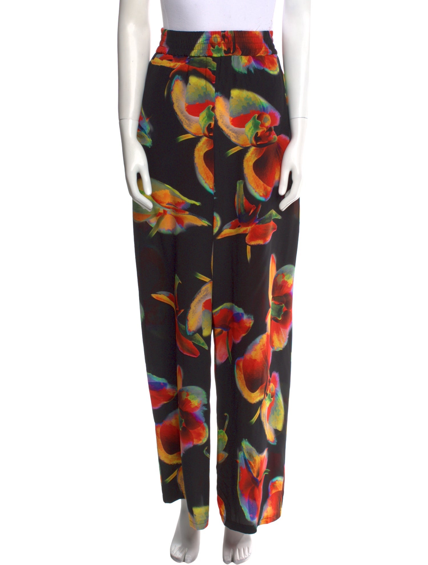 Alexander McQueen Silk Wide Leg Pants