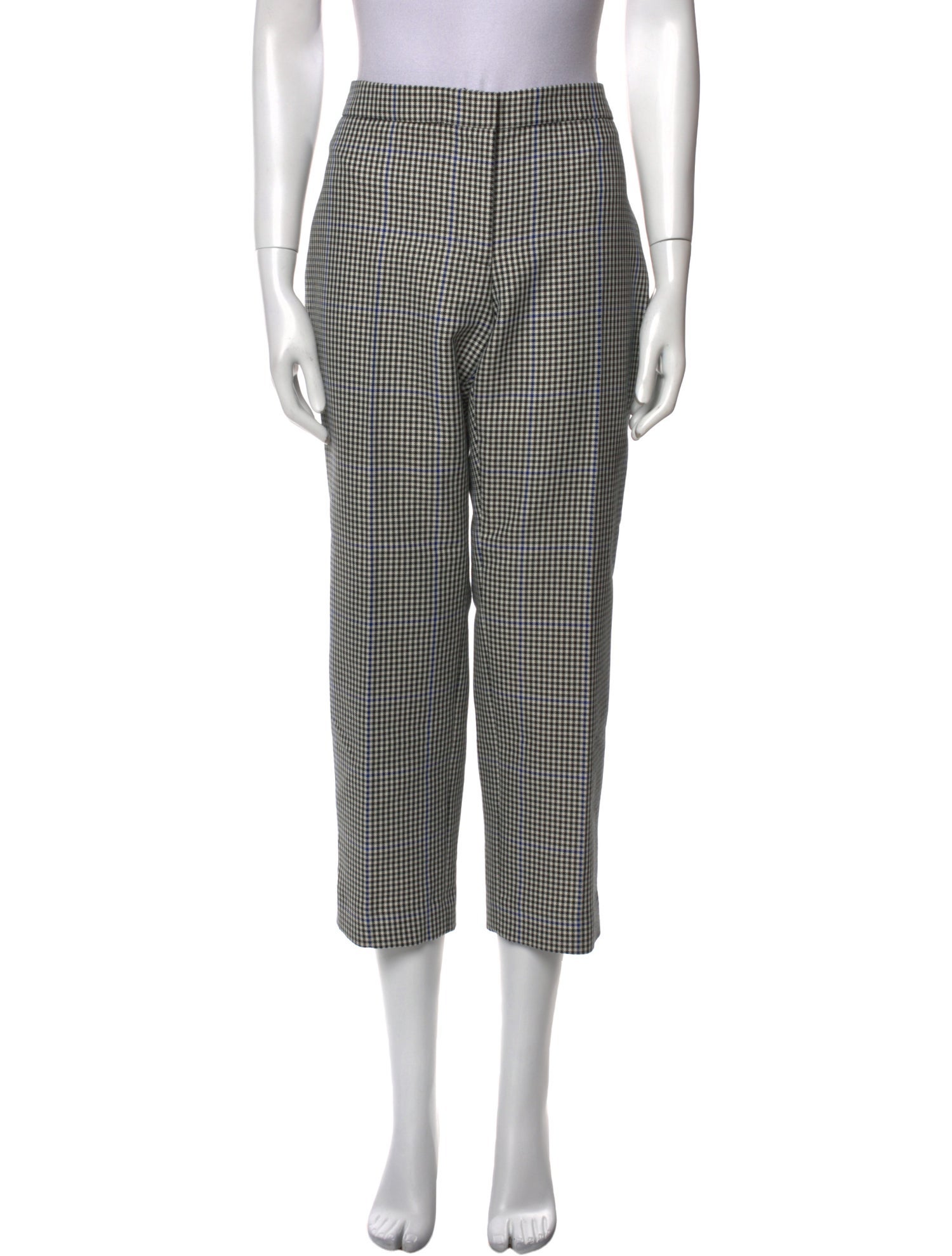Alexander McQueen Plaid Print Straight Leg Pants