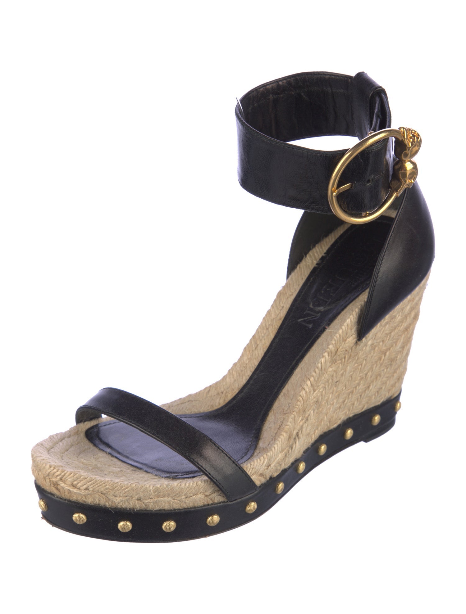Alexander McQueen Skull Leather Espadrilles