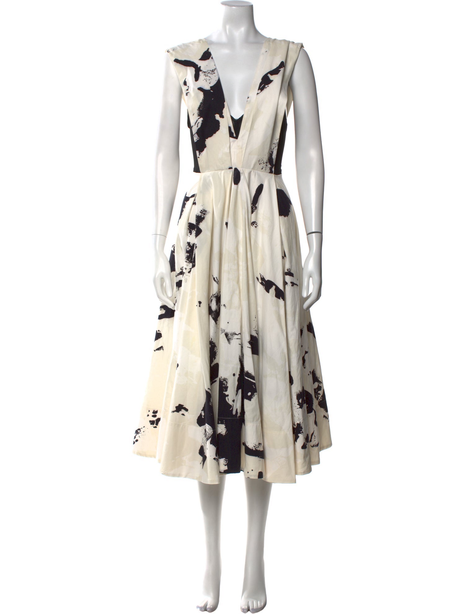 Alexander McQueen Printed Midi Length Dress