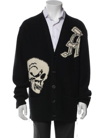 Alexander McQueen Wool Graphic Print Varsity Jacket