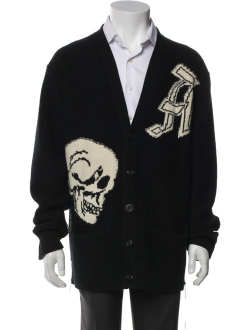 Alexander McQueen Wool Graphic Print Varsity Jacket