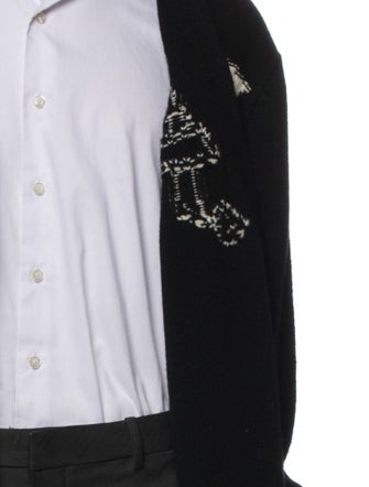 Alexander McQueen Wool Graphic Print Varsity Jacket