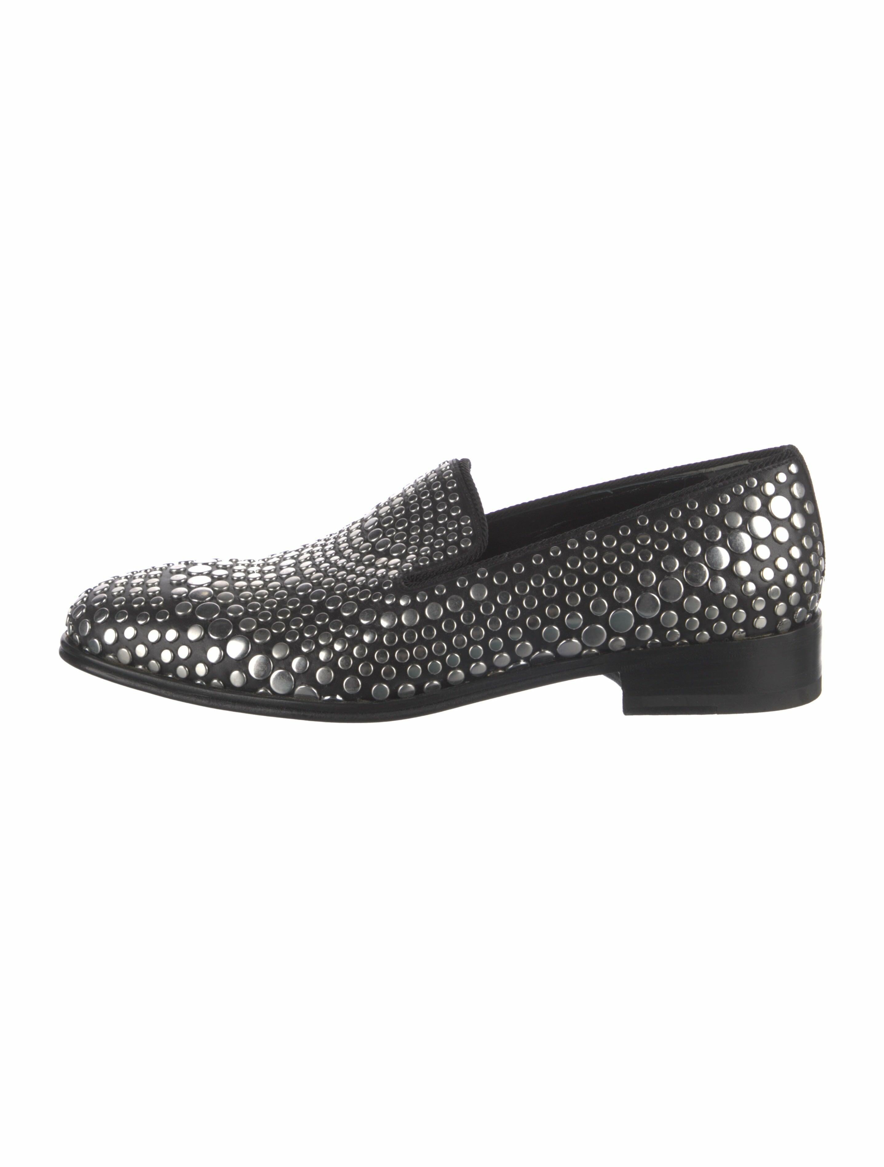 Alexander McQueen Leather Studded Accents Loafers