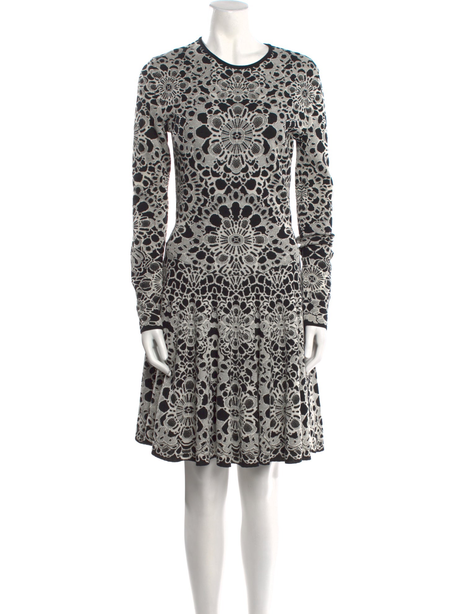 Alexander McQueen Floral Print Knee-Length Dress