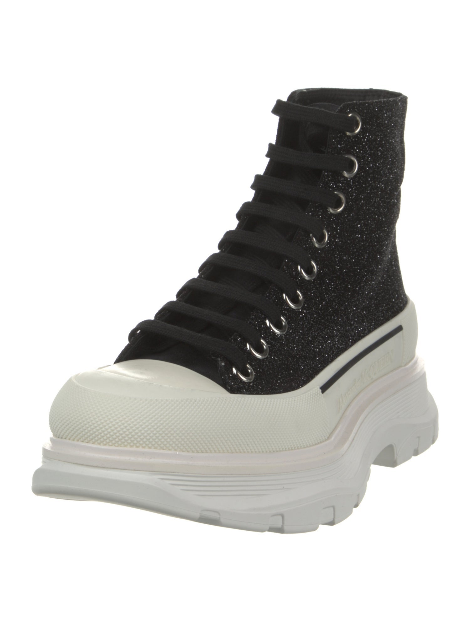 Alexander McQueen Suede Glitter Accents Sneakers