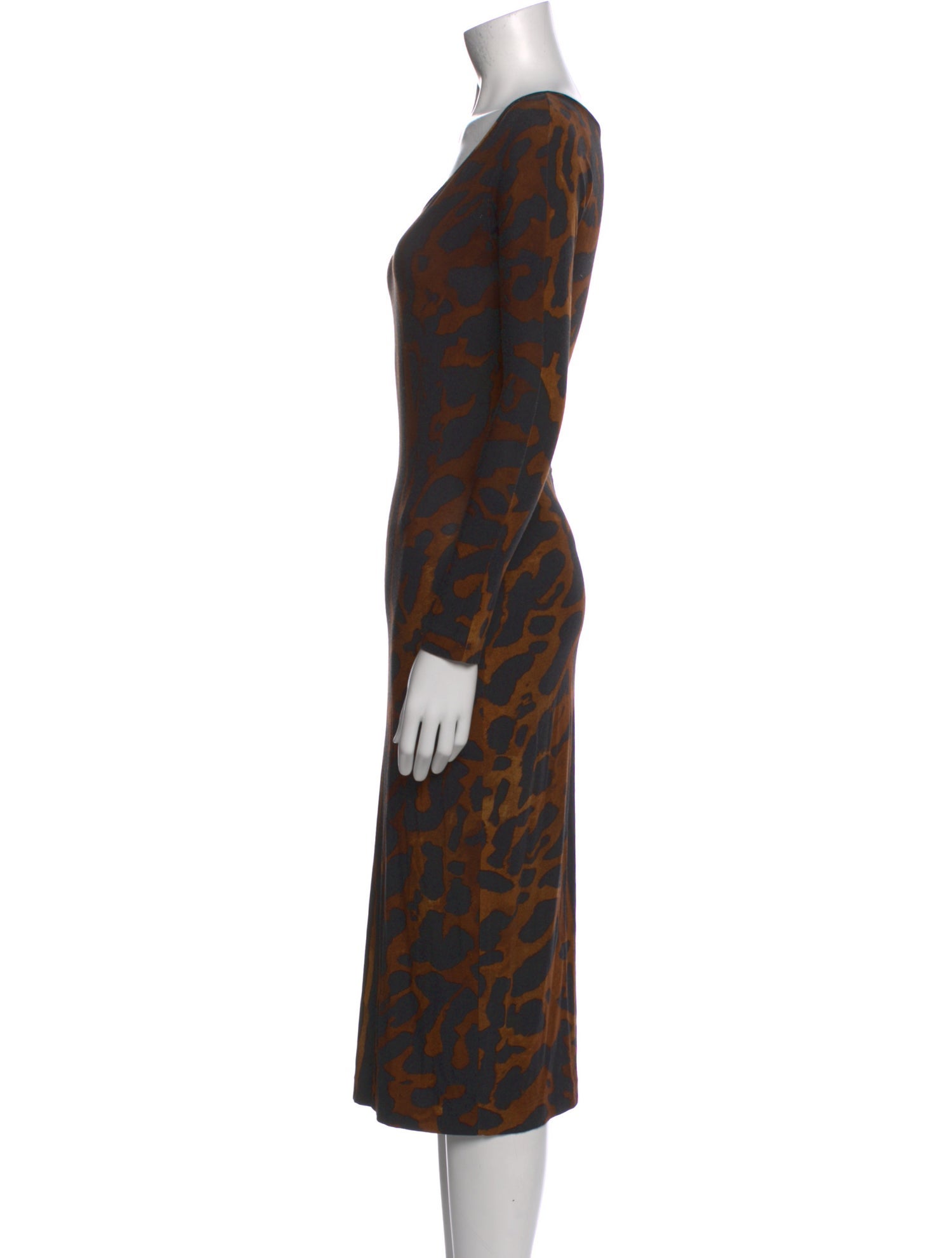 Alexander McQueen Printed Midi Length Dress
