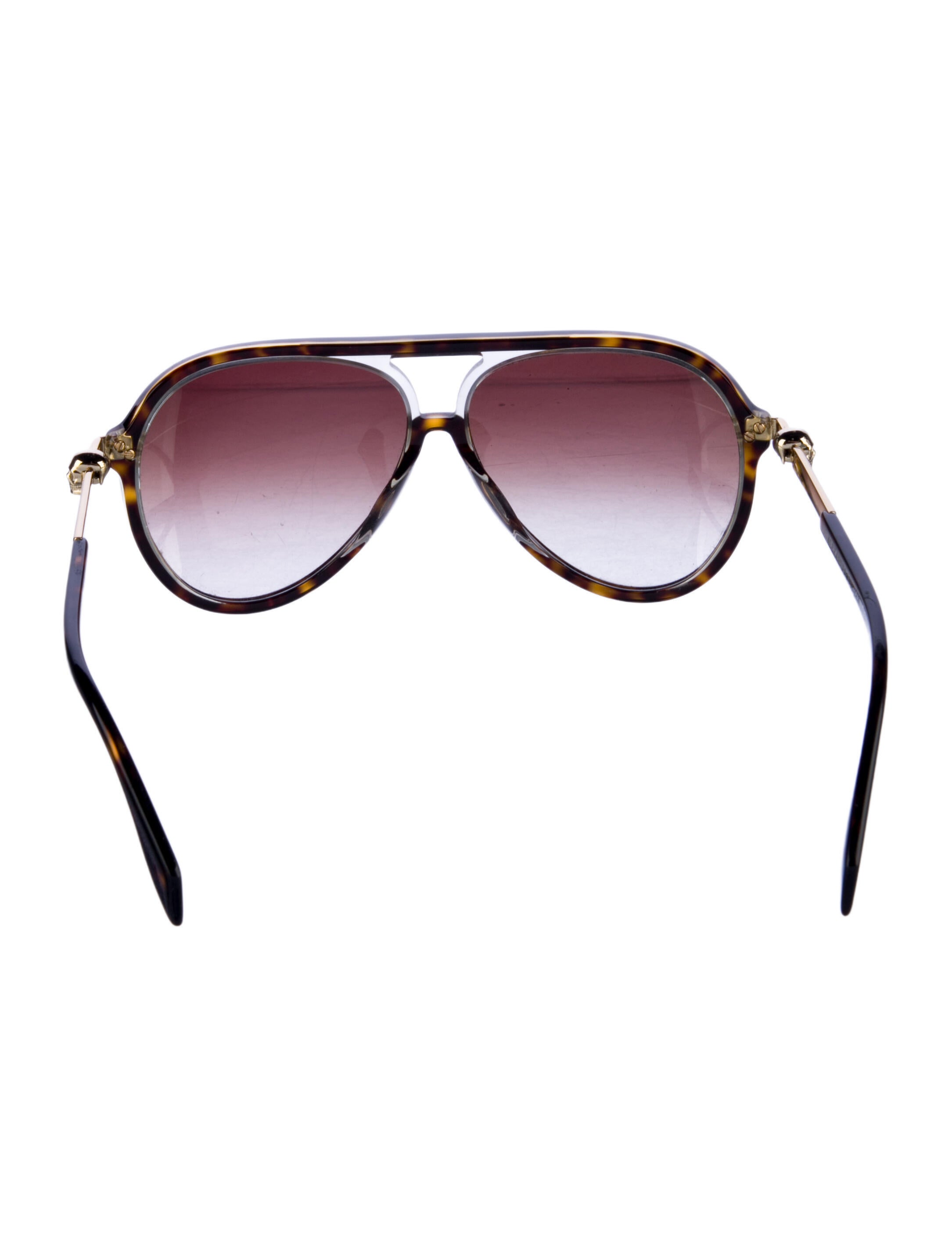 Alexander McQueen Aviator Gradient Sunglasses