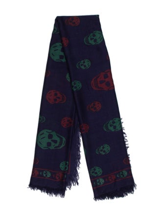 Alexander McQueen Wool Printed Scarf