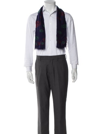 Alexander McQueen Wool Printed Scarf