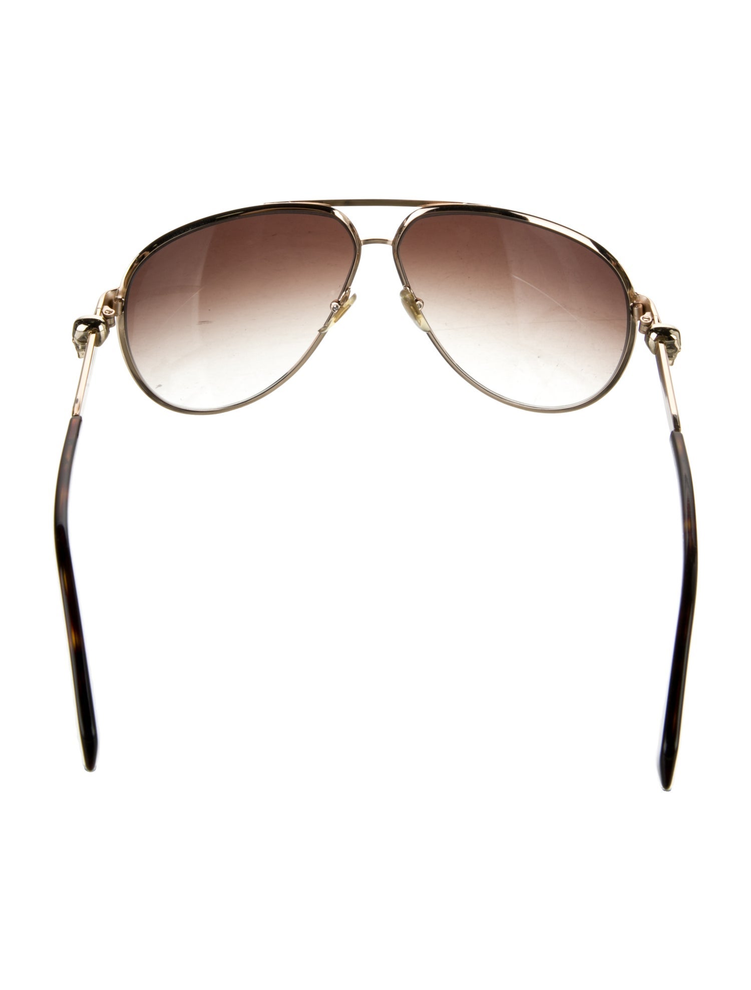 Alexander McQueen Skull Aviator Sunglasses