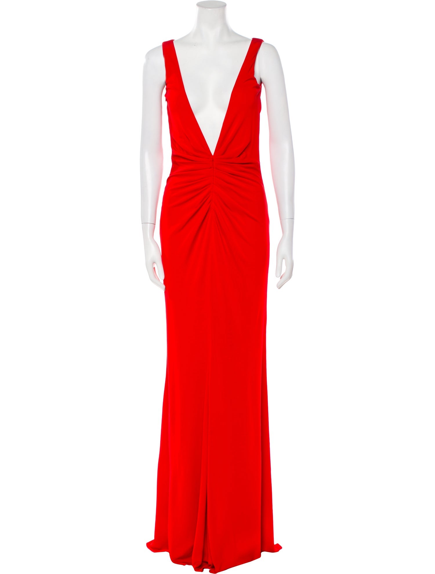 Alexander McQueen V-Neck Long Dress