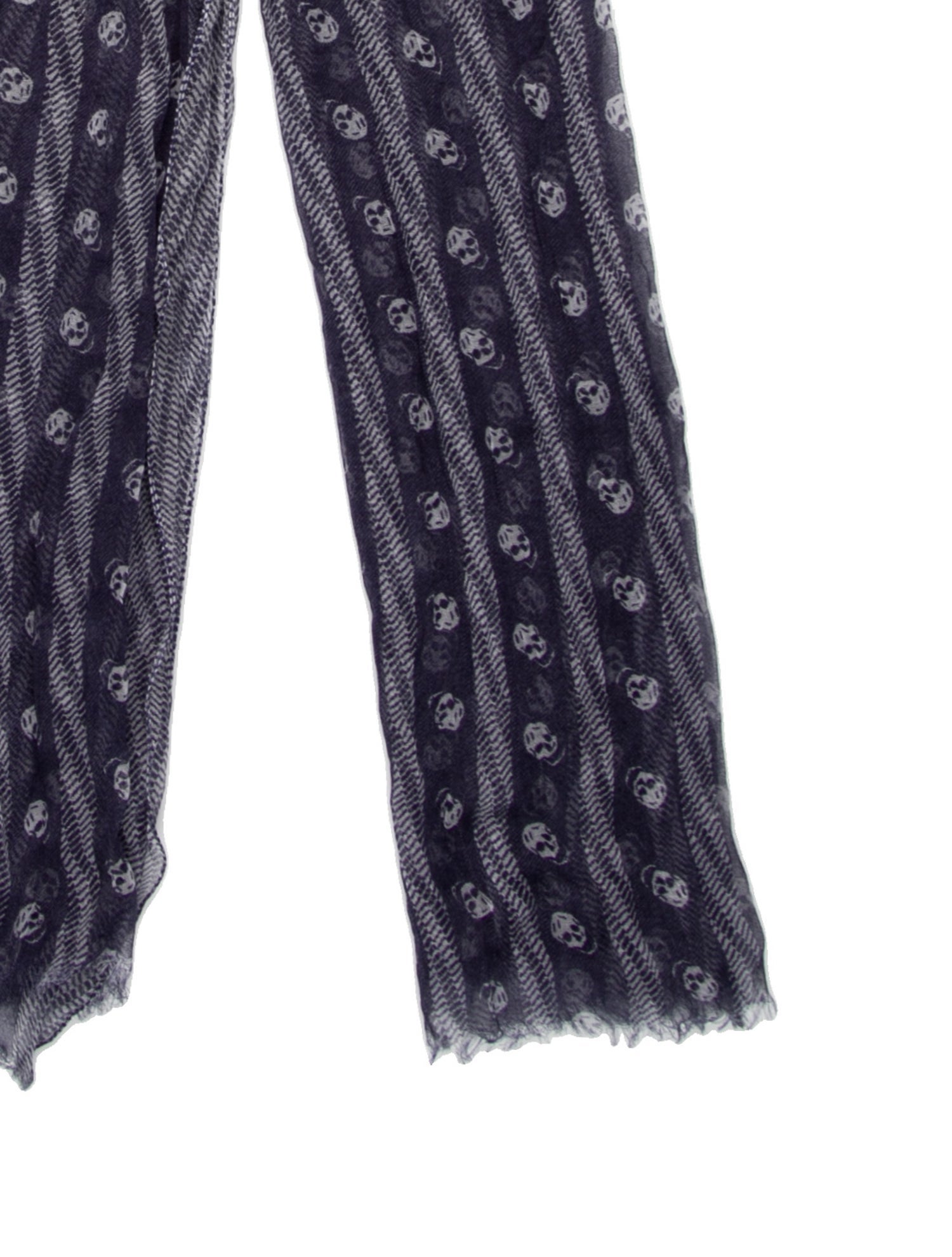 Alexander McQueen Skull Striped Scarf