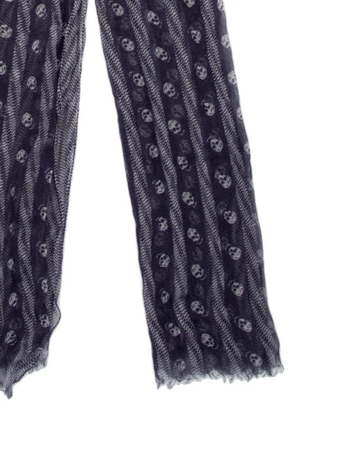 Alexander McQueen Skull Striped Scarf
