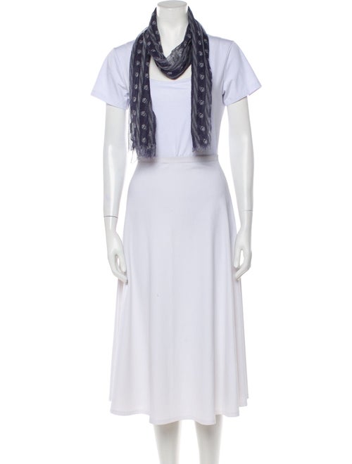 Alexander McQueen Skull Striped Scarf