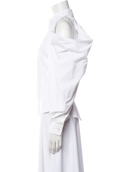 Alexander McQueen Three-Quarter Sleeve Button-Up Top