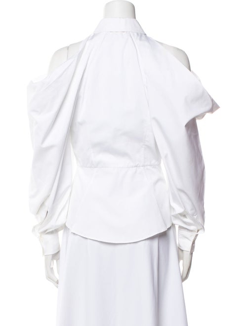 Alexander McQueen Three-Quarter Sleeve Button-Up Top