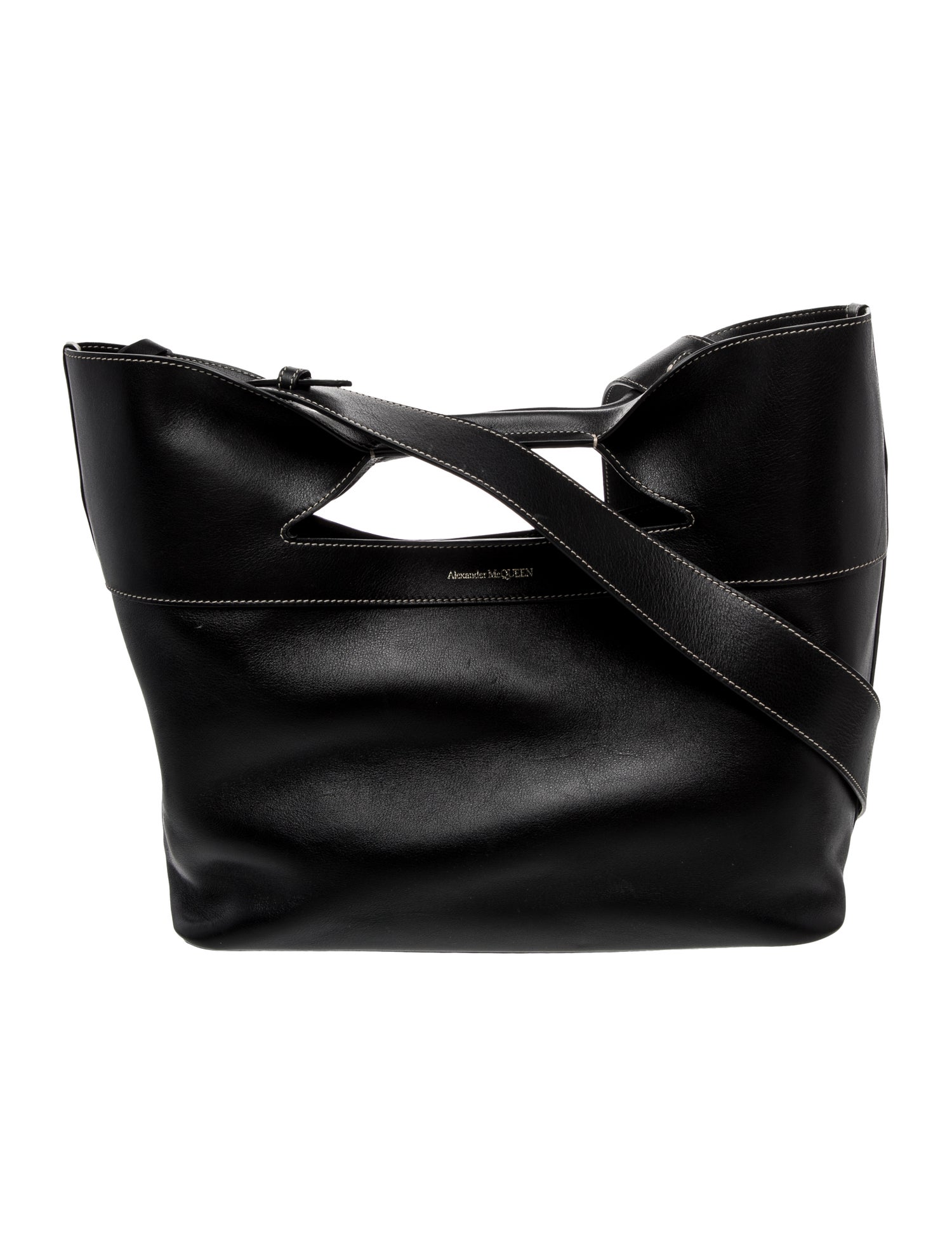 Alexander McQueen Leather The Bow Tote Bag Large