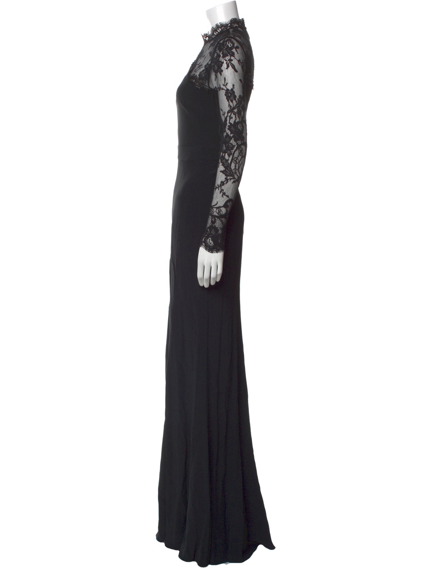 Alexander McQueen Mock Neck Long Dress