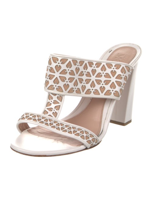 Alexander McQueen Leather Printed Slides