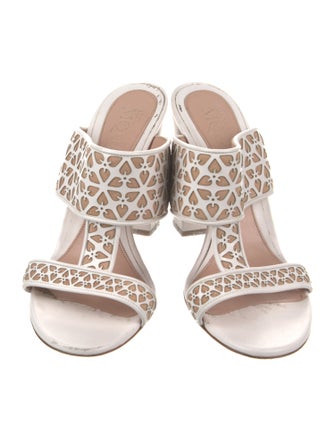 Alexander McQueen Leather Printed Slides