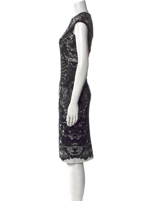 Alexander McQueen Lace Pattern Midi Length Dress