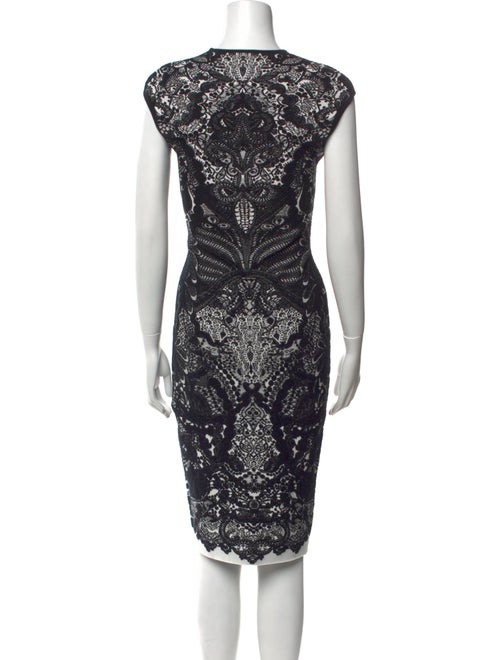 Alexander McQueen Lace Pattern Midi Length Dress