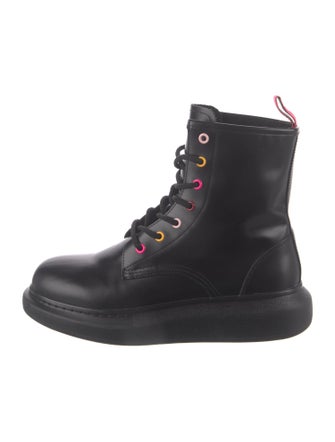 Alexander McQueen Leather Combat Boots