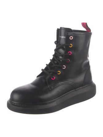 Alexander McQueen Leather Combat Boots