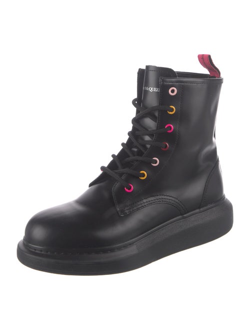 Alexander McQueen Leather Combat Boots