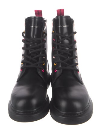 Alexander McQueen Leather Combat Boots